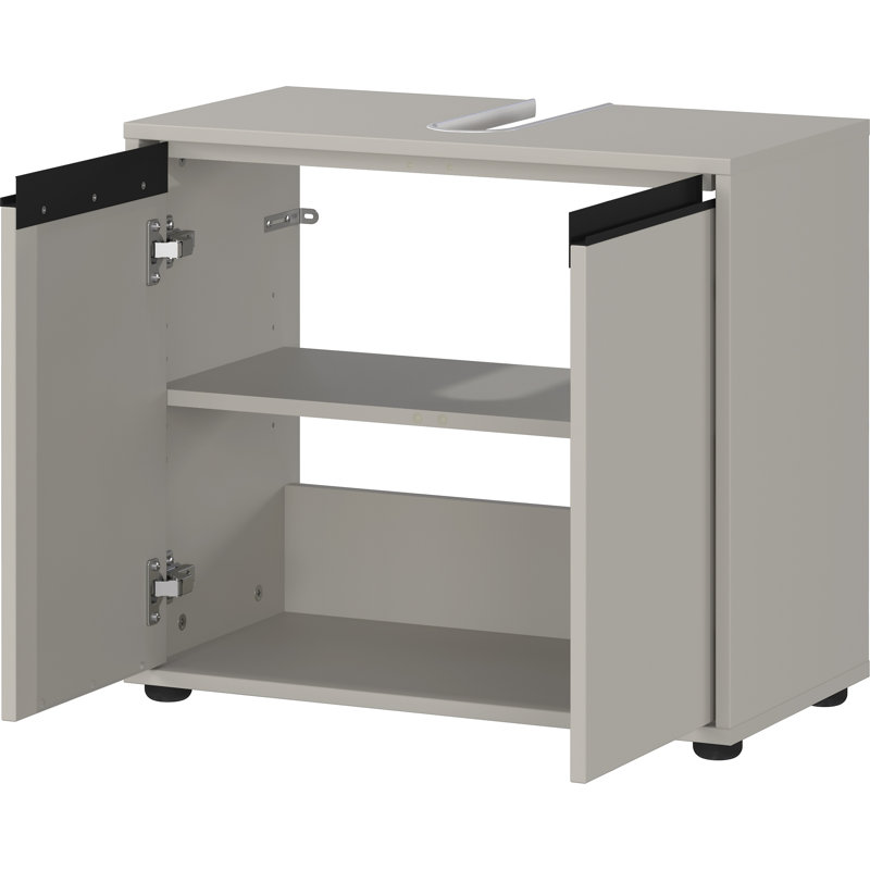 Carratelli 63cm Single Bathroom Vanity Base Only, Stone grey