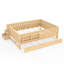 Lit superposé grand pour enfants avec lit gigogne, bibliothèque intégrée, escalier de rangement, rails de sécurité, structure en bois de pin massif, naturel clair-834672740