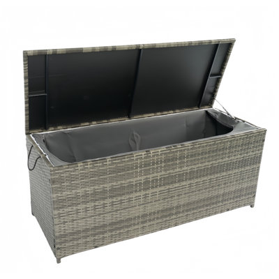 Wicker Patio Deck Boxes With Lid by POPULUS TRADING