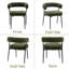  Taysia Modern Upholstered Chenille Dining Chairs Accent Chair with Metal Legs-1992219424