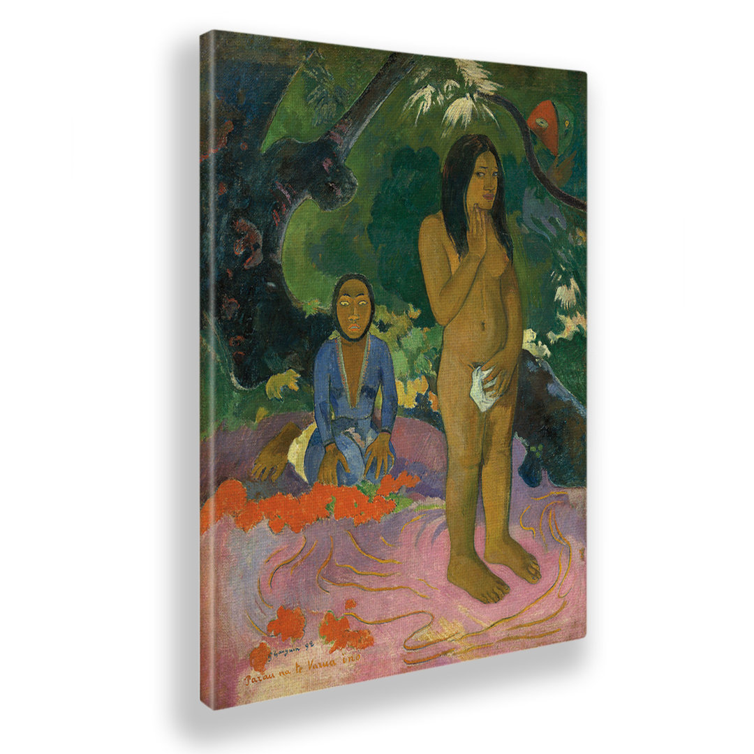 Leinwandbild Devil's Words von Paul Gauguin