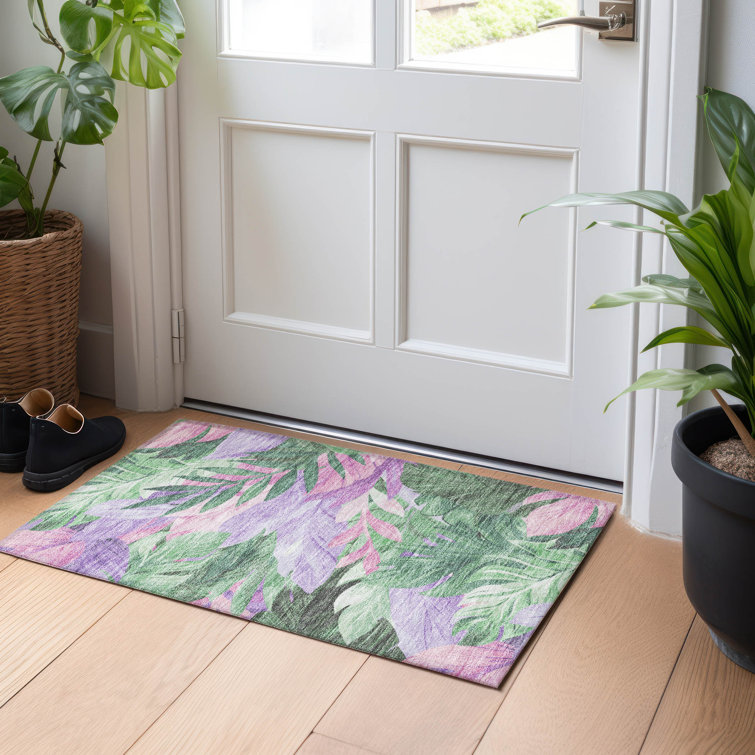 Machine Washable Indoor/Outdoor Claudian ACN1496 Sage Rug