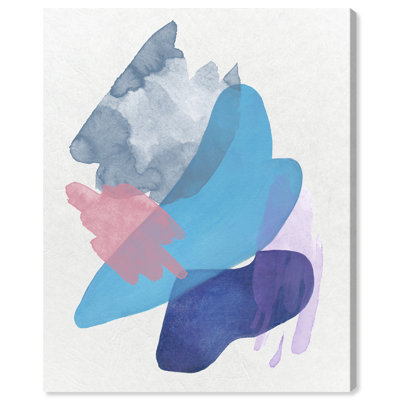 Tones III Abstract Watercolor Strokes Modern Blue - Picture Frame Graphic Art -  Oliver Gal, 42754_16x20_CANV_XHD