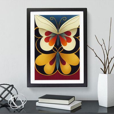 Retro Butterflies No.4 - Single Picture Frame Print