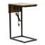 Table d'appoint moderne en forme de C avec port de charge