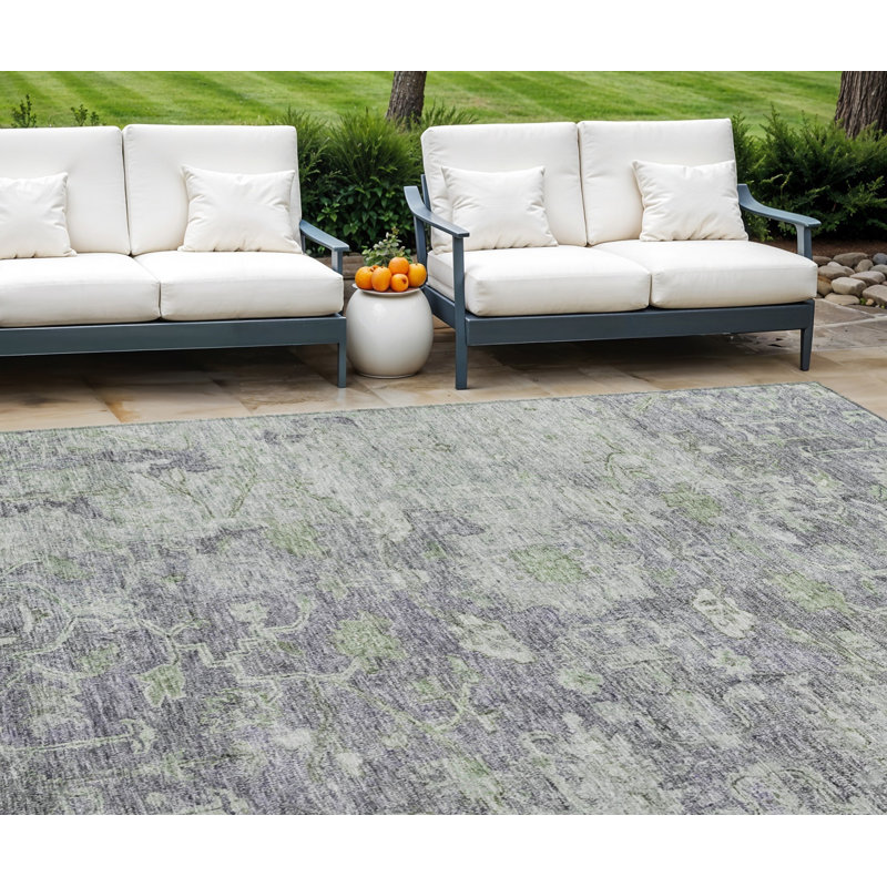 Tapis oriental vert olive 9 'X 12'