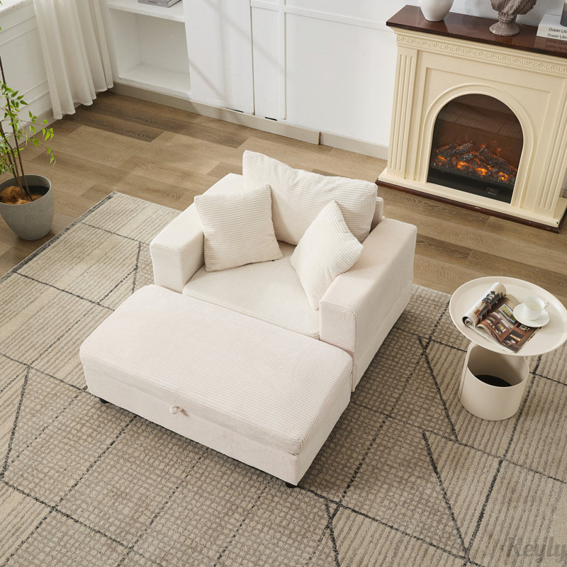 Chaise longue Canapé avec repose-pieds amovible