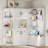Multifunctional Left-Right Combination Hall Cabinet With Storage And 4 Hooks,Storage Cabinet/Hall Tree 2 In 1-836758438