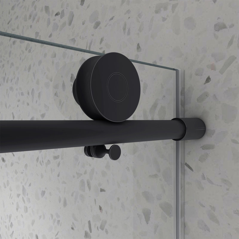 Frameless One Fixed And One Shifted Shower Door,70MM 304 Stainless Steel Large Pulleys With Adjustable Soft Closing Function,With Nano Easy Cleaning,Stick Explosion-Proof Menbrance