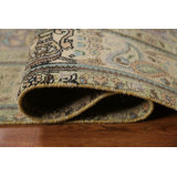 Tapis unique en laine gris de style années 1950 de 9 pi 6 po x 6 pi 6 po
