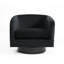 Velvet Upholstered Swivel Barrel Chair-908187374