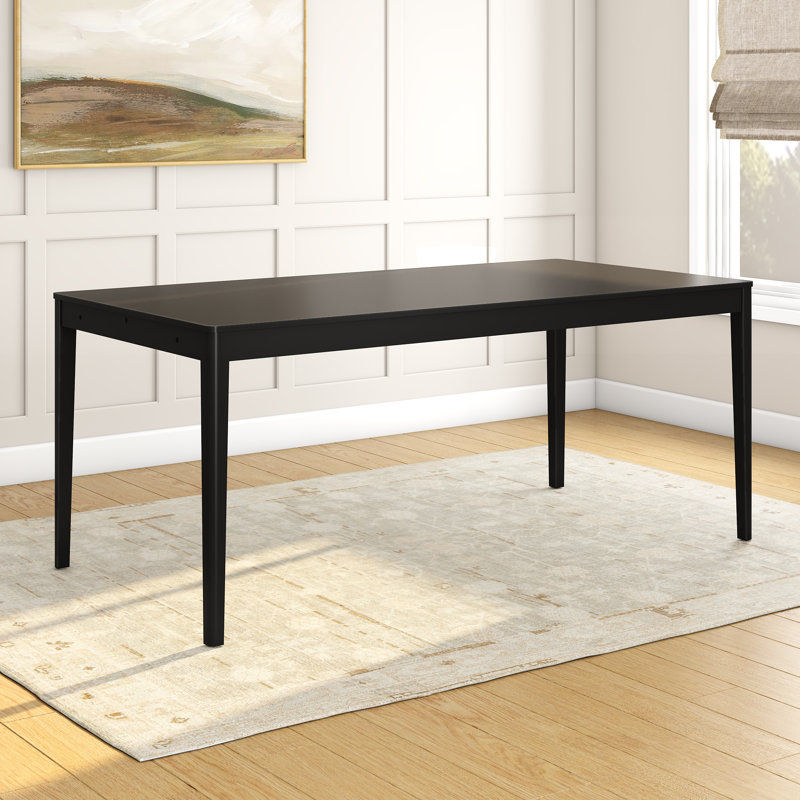 Table de salle à manger rectangulaire Crew, 30"H x 72"L x 29.5"W, Noir