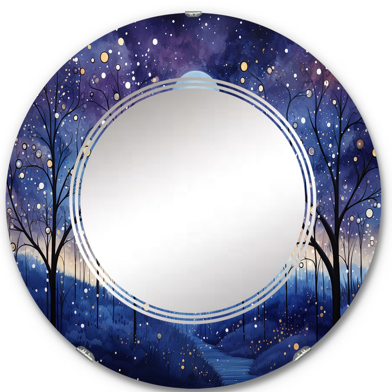 Zenobios - Miroir mural moderne rond, 24 po x 24 po