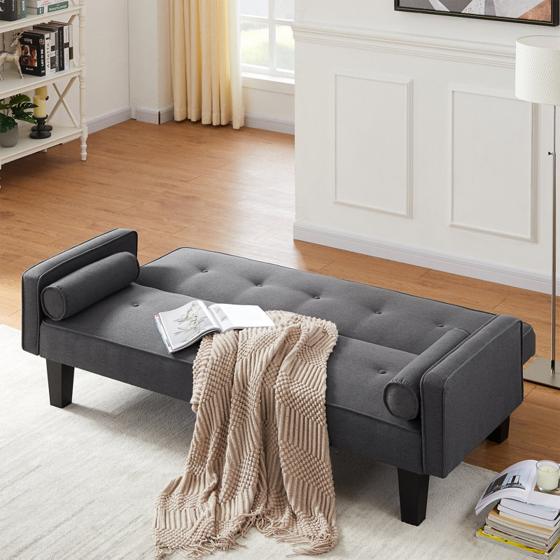 Aneth Upholstered Daybed,love seat,sleeper sofa,Sofa Bed, Dark Gray