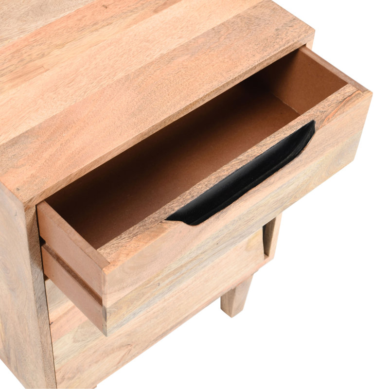 Table de chevet en bois naturel