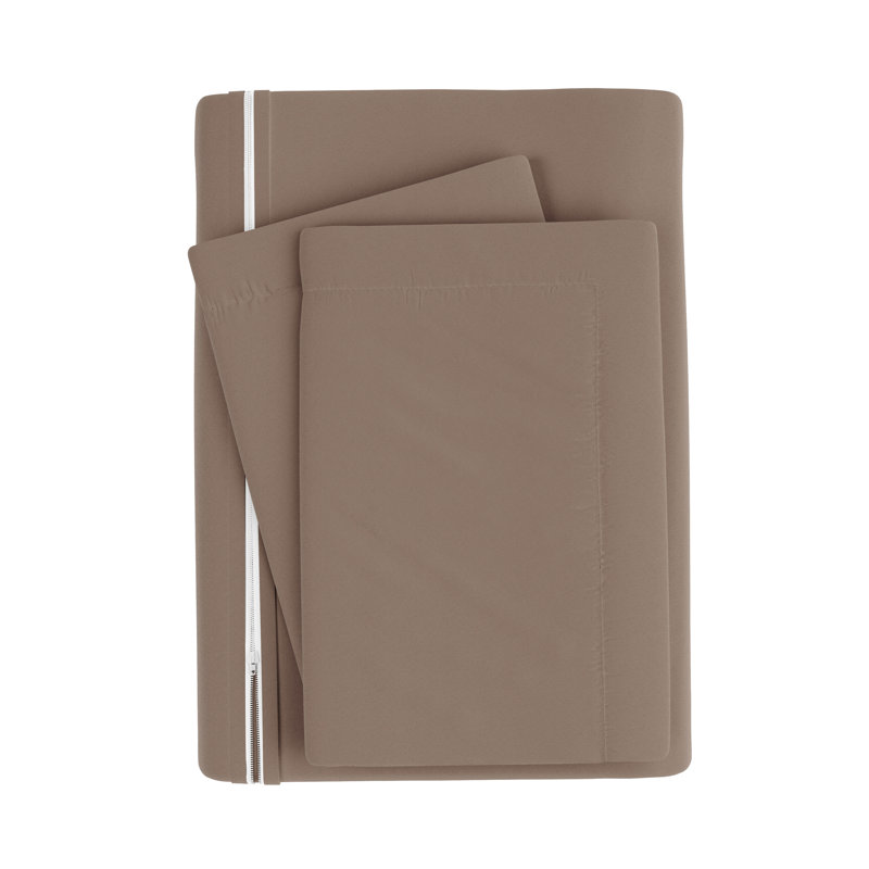 Simply Soft™ Ultra Soft Microfiber Duvet Cover Set, Queen Duvet Cover + 2 Shams, Taupe