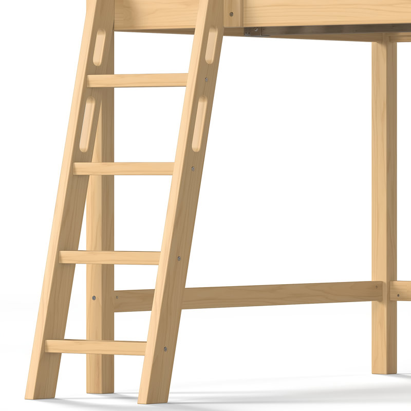Lit mezzanine double peu encombrant, rangement en bois aggloméré moderne pour la maison