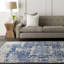 Tapis oriental bleu marine pur / gris clair Hillsby-22619067