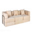 Canapé modulaire pour salon douillet, canapé à compression, canapé-lit au sol convertible à structure fixe, canapé modulaire désossé modulaire, tissu chenille, pour chambre à coucher de salon, beige-1752673911