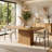 55" Solid Wood Pedestal Dining Table