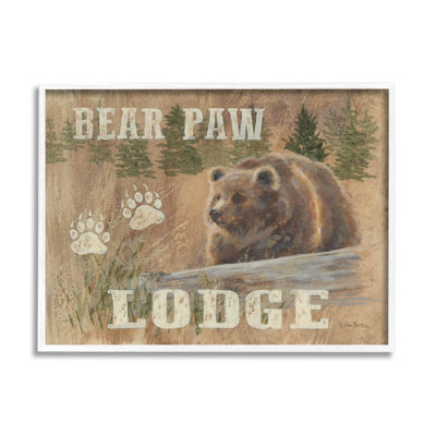 " Bear Paw Lodge Cabin Paw Shapes " by Pam Britton