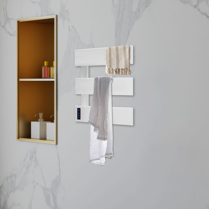 Modern Minimalism Wall-Mounted Electric Towel Heater Warmer, White