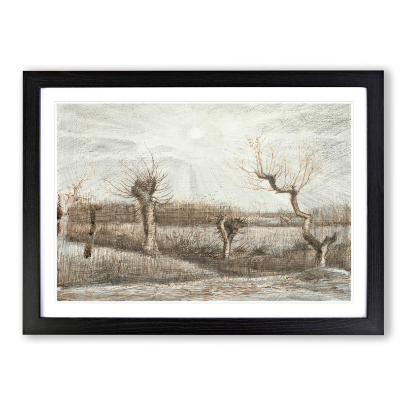 Tetards by Vincent Van Gogh - Picture Frame Painting, 36cm H x 48cm W x 2cm D, Black