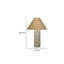 Lampe de table d'appoint Eriy, abat-jour conique en raphia brun, abstrait bleu 29 po