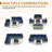 Ensemble de conversation de patio 7 pièces avec table basse et coussins-1531310282