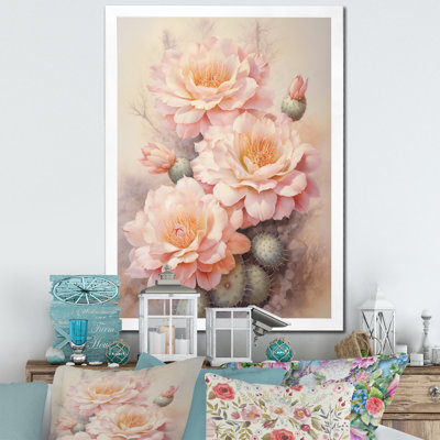 Yeidy, cactus rose, vert, impression romantique I
