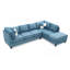 Canapé modulaire Malone (sans repose-pieds), AQUA-601286373