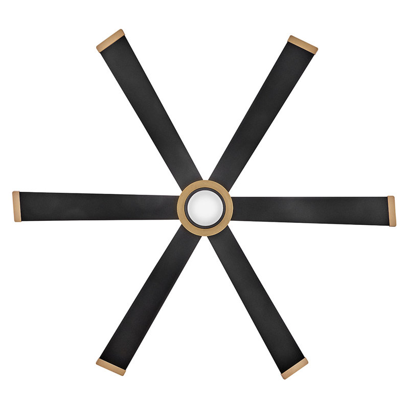 Hinkley Andros LED Ceiling Fan, Matte Black, Matte Black