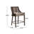 Paxon 26.25'' Seat Height Modern Solid Rubberwood Counter Stool With Cane Back And Upholstered Seat for Kitchen Islands-134972646-134972647
