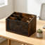 Comptoir organisateur de courrier, support de courrier pour bureau, panier de courrier de bureau avec trois fentes, trieur de courrier mural, organisateurs de bureau et accessoires pour classeur, brun rustique