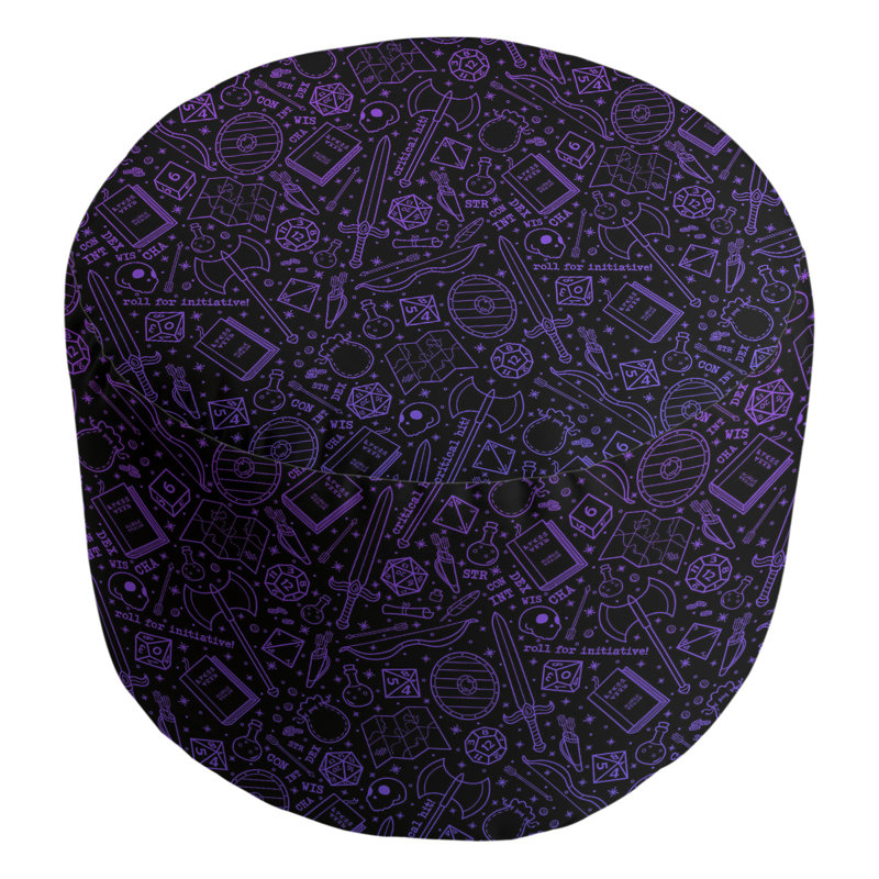 Repose-pieds Avicia, Bleu / Mauve / Noir