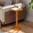 Acrylic Side Table, End Table Round Top With Solid Post For Living Room, Bedroom, Balcony, Easy Assembly(Pedestal, Orange) -1372417018