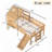 House Loft Bed with Slide and Playhouse Design, Star Moon-shaped Cutouts, LED Lights, No Box Spring Needed-538743517-538743518