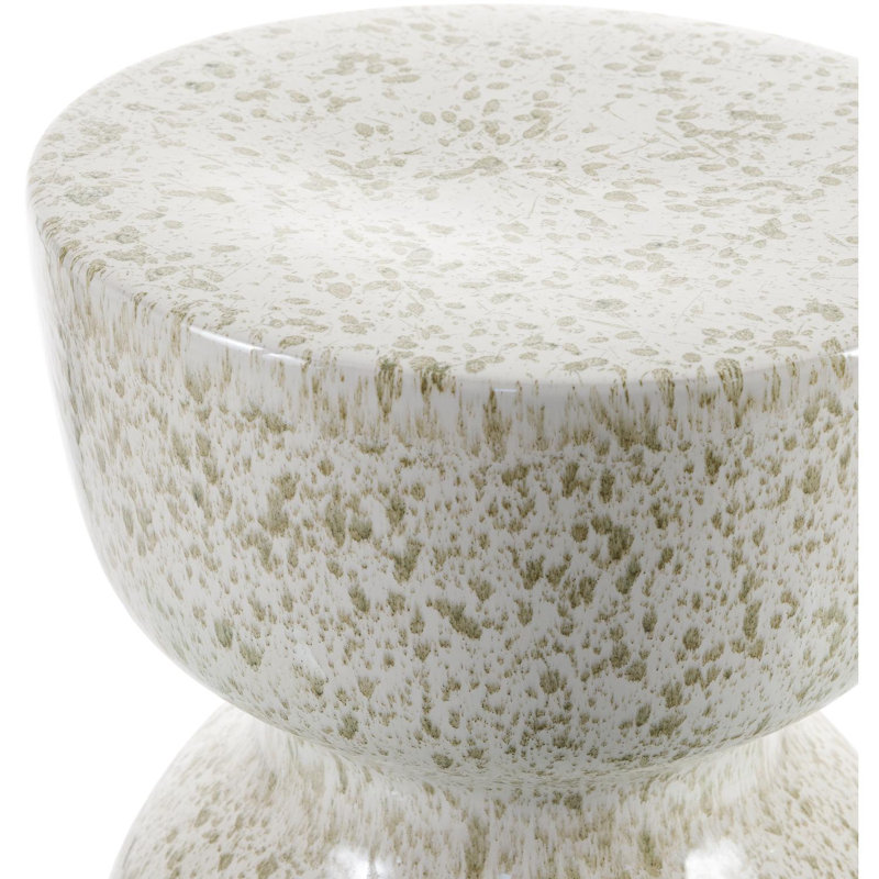 Tabouret d'appoint Gricel, Crème / sauge