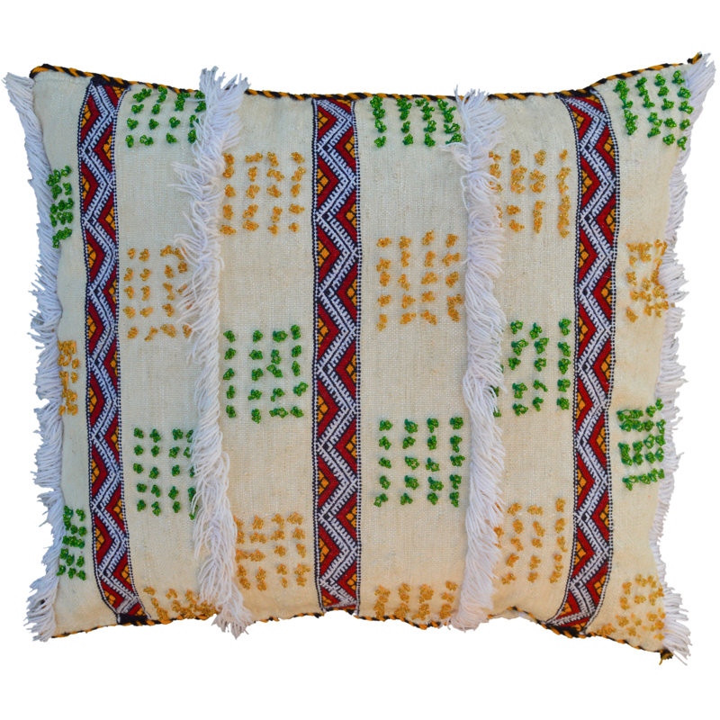 Coussin lombaire en laine, Beige