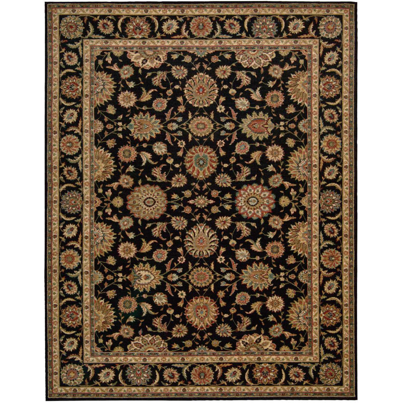 Tapis noir Devin, Tapis de couloir 2 pi 6 po x 8 pi