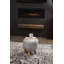 Repose-pieds rond en fausse fourrure de 12,5 po BirdRock Home, argent-1850736945