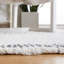 Tapis géométrique ivoire / gris en coton tissé à la main Anahli-654613146