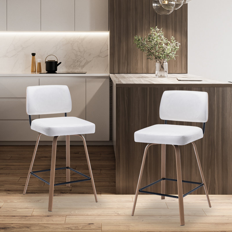 Tabouret de bar 26 po, Ivoire ivoire