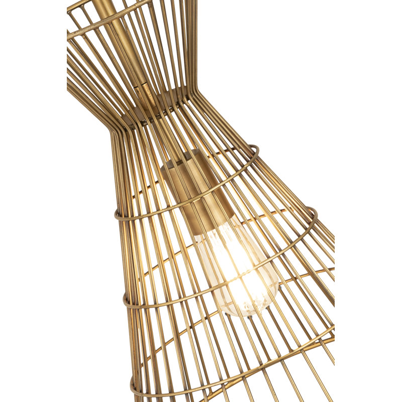 Luminaire suspendu conique à 1 lumière Alito, Laiton frotté