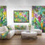 Feuilles et fleurs tropicales - impression d'art floral-26661414-35926498