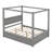 Patrise Full Size Wood Canopy Bed with two Drawers-1833699615