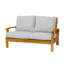 Monterey 57.5" Wide Outdoor Teak Loveseat 2 - Seater with Sunbrella Cushions-1178529077