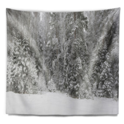 Paysage, paysage brumeux, forêt, paysage, tapisserie