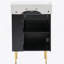 Meuble-lavabo 21,6 po, armoire combinée, meuble de rangement pour salle de bain, lavabo simple en céramique, rangement sur le côté droit-110777427