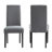 Tufted Linen Fabric Upholstered Parsons Dining Chairs Gray-942828731-970455840